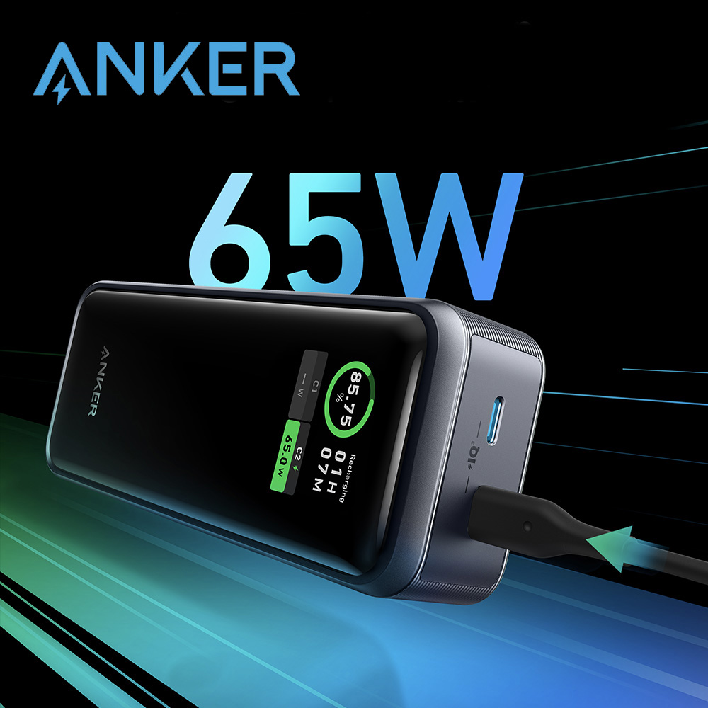 Anker Prime 12,000mAh Power Bank（65W) 2-Port Portable Charger with 130W Output, Smart Digital Display, for iPhone 15/14/13 Series, MacBook, Dell ราคา 2,399 บาท*ส่งฟรี