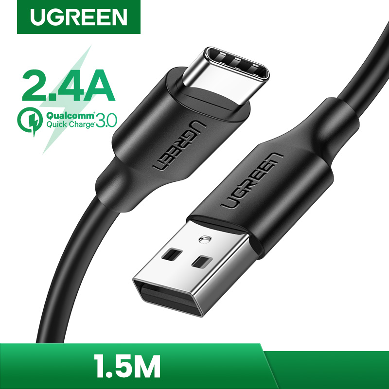 UGREEN สายชาร์จ Type C Cable for SamsungA71, A31, M31, Xiaomi Redmi note 9s/Note 8/OPPO A9 2020 สายชาร์จและซิงค์ข้อมูลได้อย่างรวดเร็ว 【0.25 /0.5/1/1.5/2/3 เมตร】