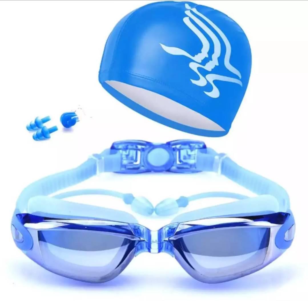 lxj อุปกรณ์ว่ายน้ำ, HD กันน้ำป้องกันหมอกแว่นตาว่ายน้ำหมวกว่ายน้ำชุด - ป้องกันรังสียูวีป้องกันการฉีกขาดเลนส์