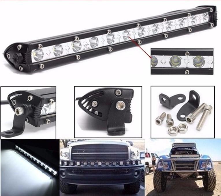 LED Light Bar ไฟรถยนต์ 36 W บาร์ยาว 13 นิ้ว ทรงตรง ไฟหน้ารถ ไฟท้าย สำหรับอะไหล่รถ อุปกรณ์รถยนต์ รถสิบล้อ รถบรรทุก รถ Jeep ATV เรือประมง เรือยอชท์ รถบรรทุก รถสิบล้อ สว่างมาก เเสงพุ่ง งานพรีเมี่ยม เเสงขาว 12V-24V จำนวน 1 ชิ้น