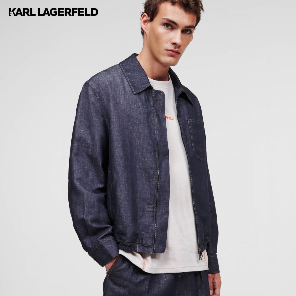 KARL LAGERFELD - BLOUSON JACKET 231M1400 เสื้อแจ็คเก็ตยีนส์ ราคา 8,360 บาท*ส่งฟรี