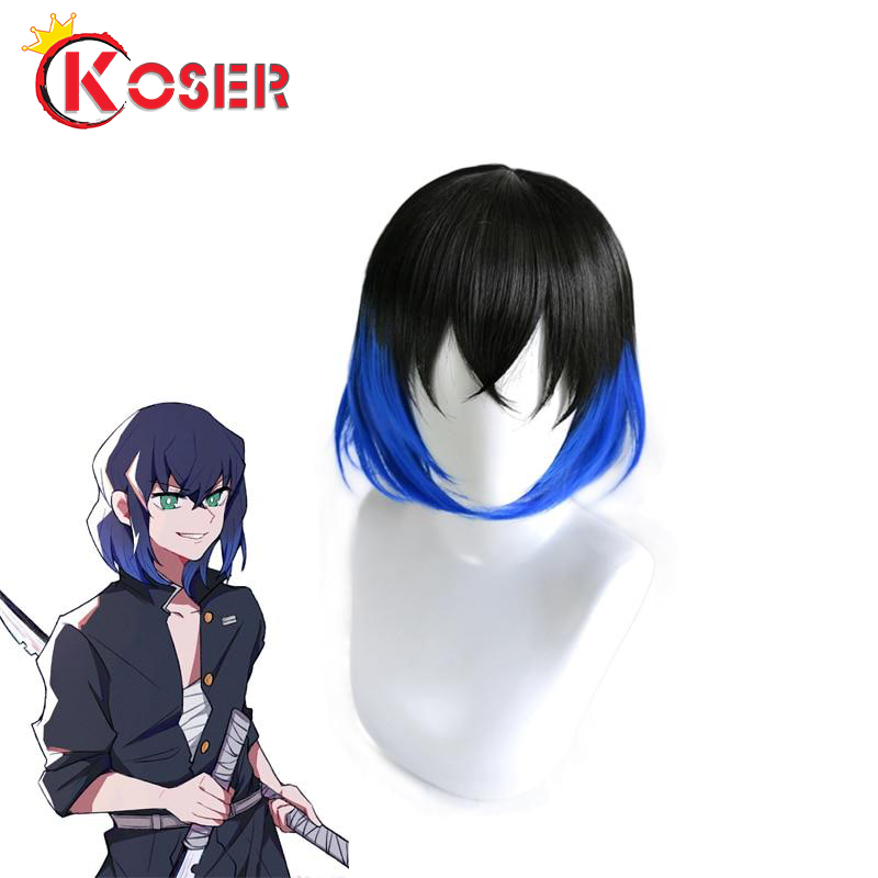 Tóc Giả Ngắn COSER KING Anime Demon Slayer Kimetsu No Yaiba Hashibira Inosuke Cosplay Tóc Tổng Hợp C