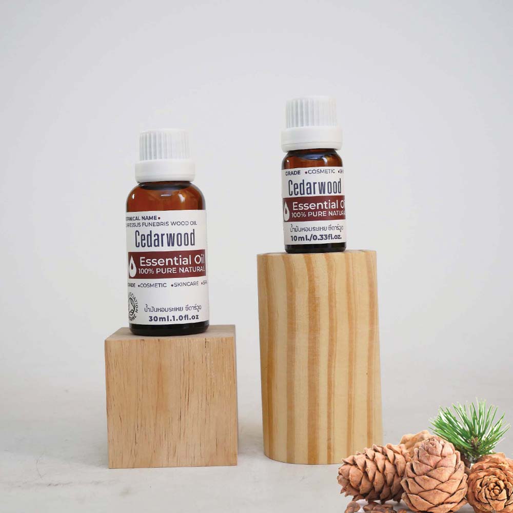 Essential Oils, Cedarwood Essential Oil, Cosmetics, Skincare, Spa, 100% Pure, Size 10-50 Grams. ราคา 120 บาท*ส่งฟรี
