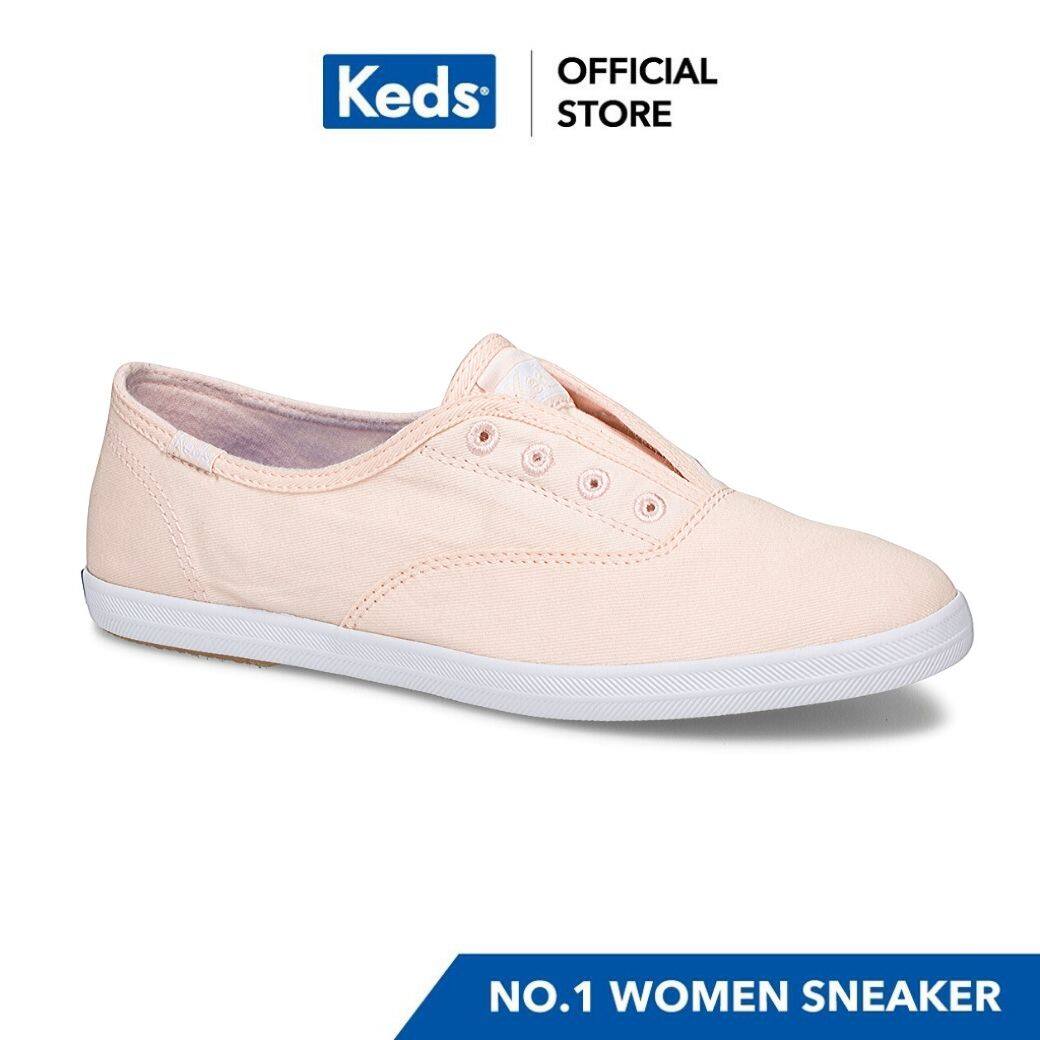 รองเท้า KEDS WF61906 CHILLAX SEASONAL SOLIDS ROSE รองเท้าผ้าใบผู้หญิง แบบสลิปออน สีชมพู