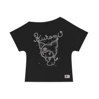 STYLIST | KUROMI Edition  - T-Shirts Ruzee Sparkle Black เสื้อปาดไหล่ คุโรมิ