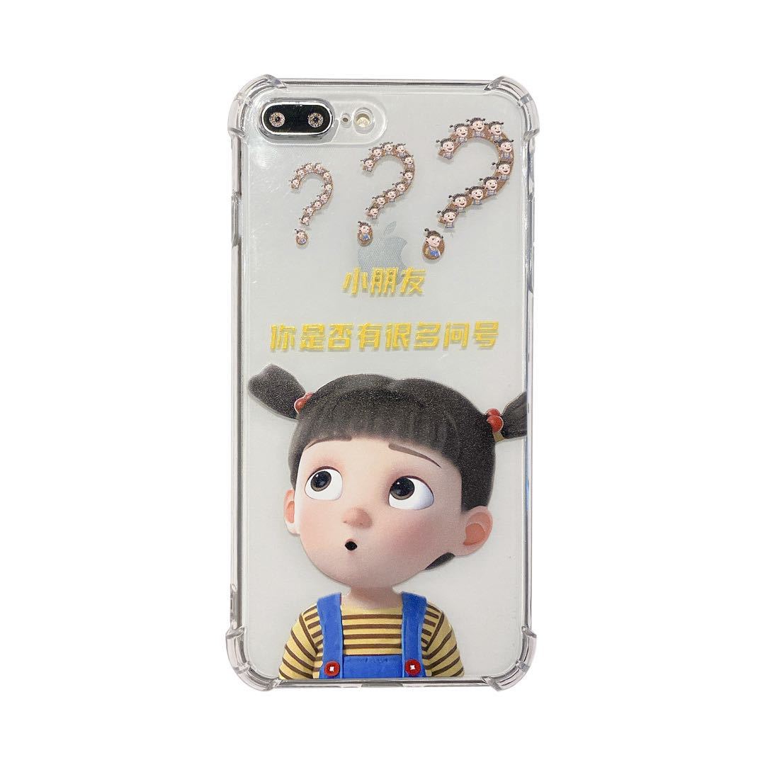 【จัดส่งฟรี】Tiktok INS เคสโทรศัพท์ iPhone 6 S PLus 7 8 X XS XR Xs Max 11 11Pro 12 12 Pro max 12mini Four corners anti-collision 2020 couple models phone case เคสโทรศัพท์ซิลิโคนลายสาวน่ารัก