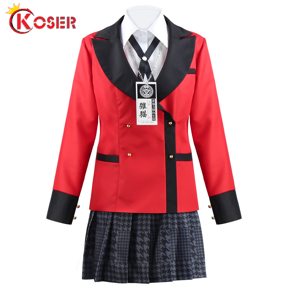 [COSER KING Store] Anime Kakegurui Yumeko Jabami Yumemite Yumemi Meari Saotome Ryōta Suzui Cosplay Costumes Jk Japanese School Girls Uniform Full Set ชุดคอสเพลย์ สาวโรงเรียนญี่ปุ่นชุดเต็ม