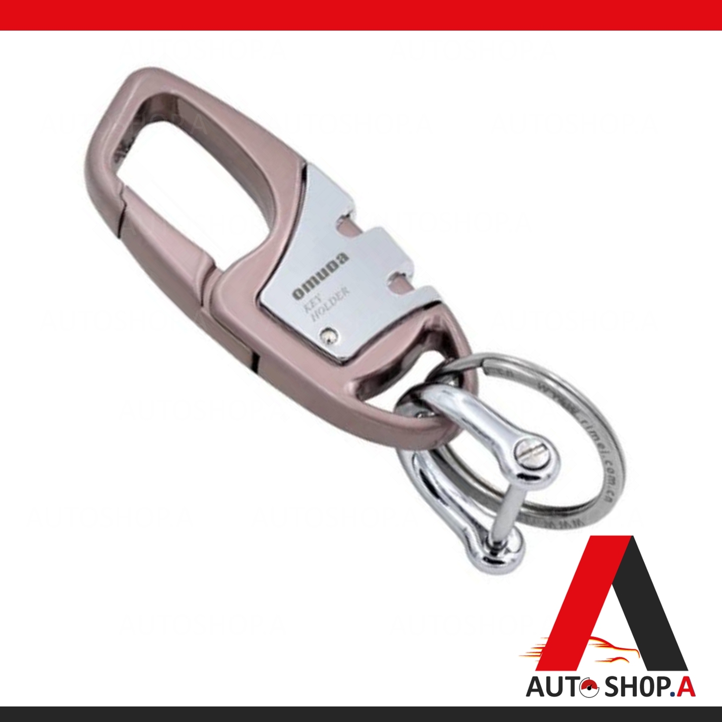 [รับประกันสินค้า] OMUDA (สีชมพู) พวงกุญแจ พวงกุญแจรถยนต์ พวงกุญแจแฟชั่น พวงกุญแจบ้าน พวงกุญแจโลหะ