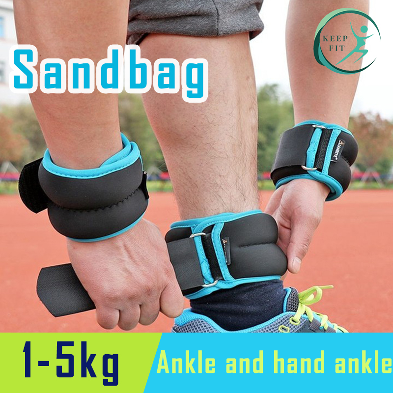 KEEP FIT ถุงทรายข้อเท้า ถุงทรายถ่วงน้ำหนัก สำหรับข้อเท้า 1คู่  มีสินค้า 2 รายการ หนักข้างละ 1/2/3/5kg Ankle Weight Wrist weight Sandbag
