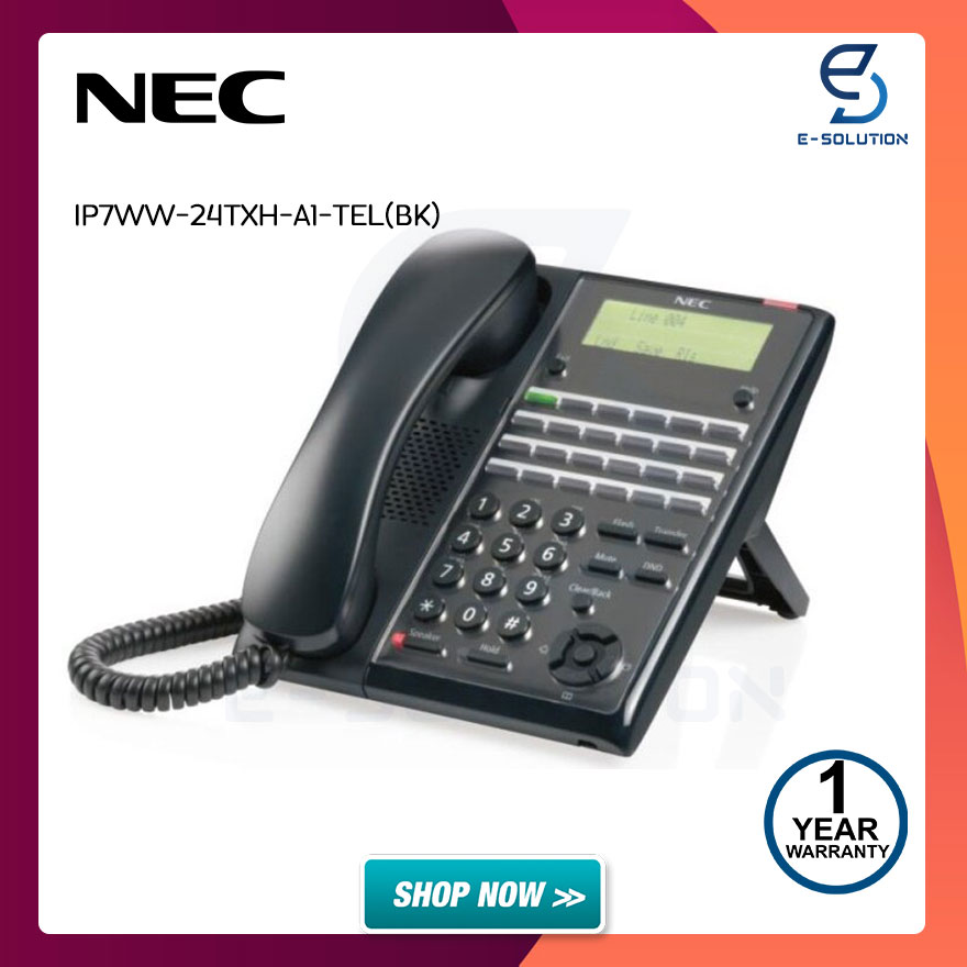 NEC SL2100 Key Telephone System 24-Button IP7WW-24TXH-A1-TEL BK ราคา 2,990 บาท*ส่งฟรี