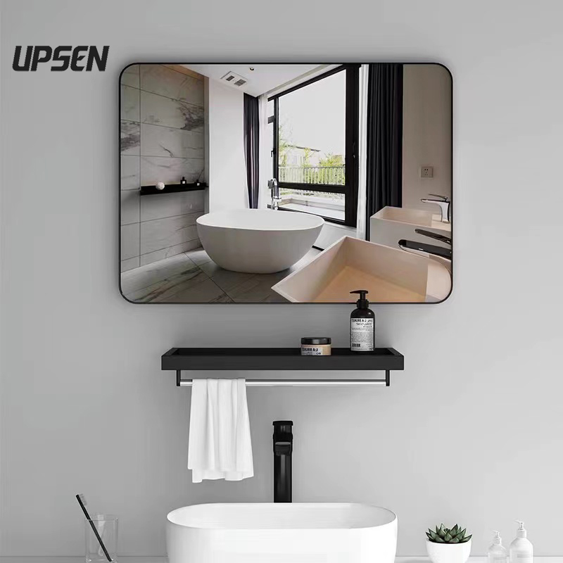 UPSEN กระจกห้องน้ำ สี่เหลี่ยม 50x70ซม กระจกแต่งหน้า พร้อมชั้นวาง กระจกติดผนังห้องน้ำ กระจกติดห้องน้ํา อุปกรณ์ในห้องนน้ำ Mirror ราคา 459 บาท*ส่งฟรี