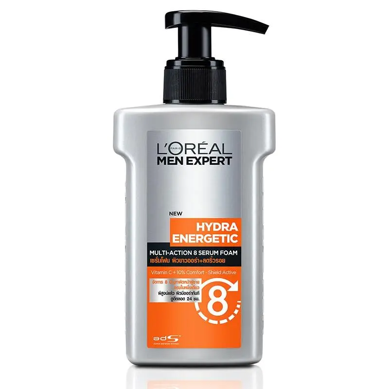 L'Oreal Men Expert Hydra Energetic Multi-Action Anti-Fatigue Foam ลอรีอัล เม็น เอ็กซ์เพิร์ท ไฮดร้า เอเนอร์เจติก เอ็กซ์ มัลติ-แอคชั่น แอนตี้-ฟาทีค โฟมล้างหน้า 150ml.
