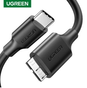 สินค้า Ugreen USB C to Micro B 3.0 Cable 5Gbps 3A Fast Data Sync Cord For Macbook Hard Drive Disk HDD SSD C