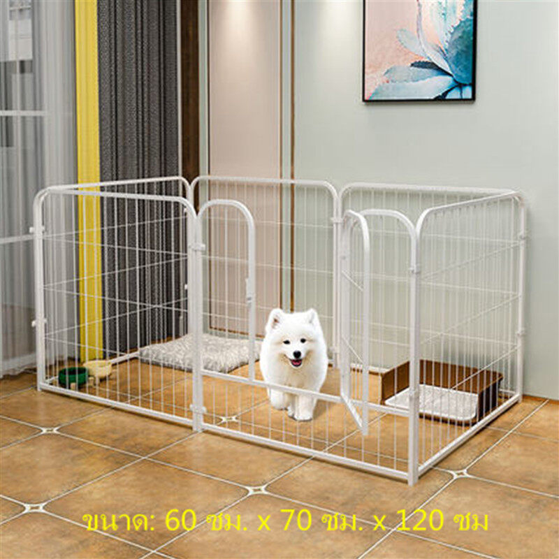 คอกสุนัข คอกสัตว์เลี้ยง  คอกสัตว์เลี้ยงขนาดเล็กกลางและใหญ่ Dog cage, pet kennel 60 * 70 * 120cm,80*160*100cm small, medium and large pet kennel กรงสุนัขปรับขนาดได้ สีดำคอกสุนัข