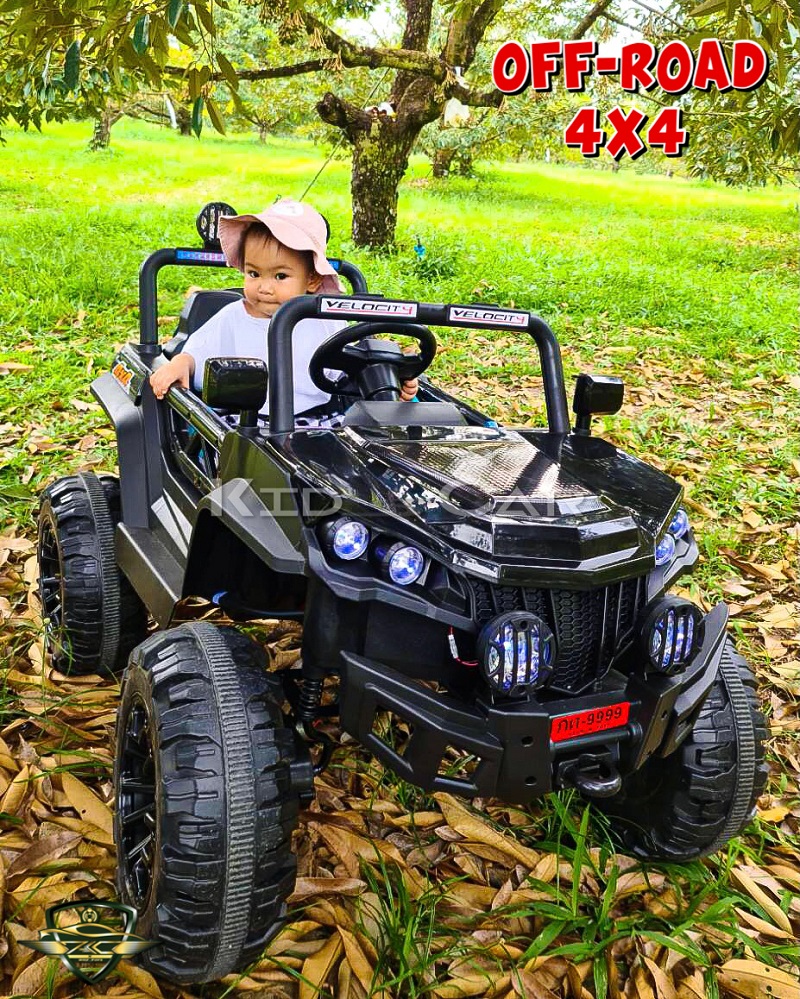 🚜OFF-ROAD 4X4 (✨New Spotlight | 6 Motors | Full Option มือถือ+รีโมต+Bluetooth✨) รถแบตเตอรี่เด็กขายดี : KIDs CAR