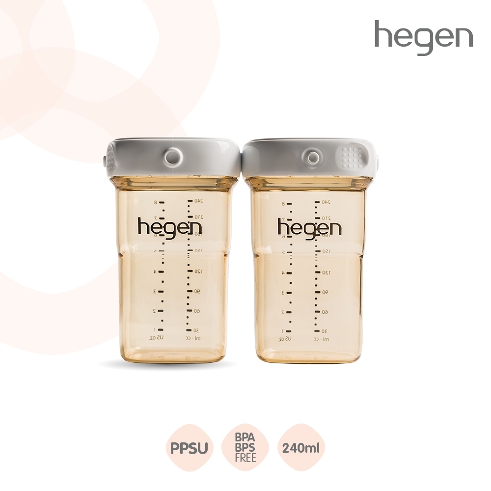Hegen PCTO Breast Milk Storage 8oz/240ml (แพ็ค 2 ชิ้น) ขวดเก็บน้ำนม ฝาสีขาว ราคา 1,150 บาท*ส่งฟรี