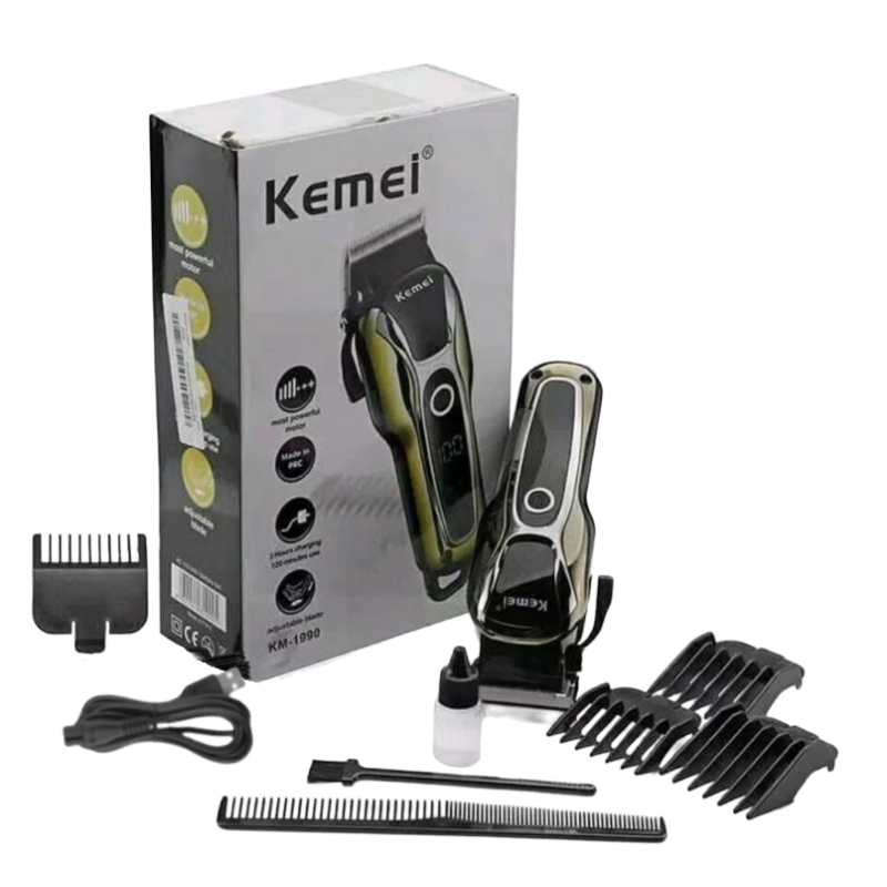 # Battery Hair Clippers Hair Clippers Cordless Hair Cutting Battery Clipper, Men's Hair Cutting, Pattern Cutting # # Kemei Km-1990 ราคา 358 บาท*ส่งฟรี