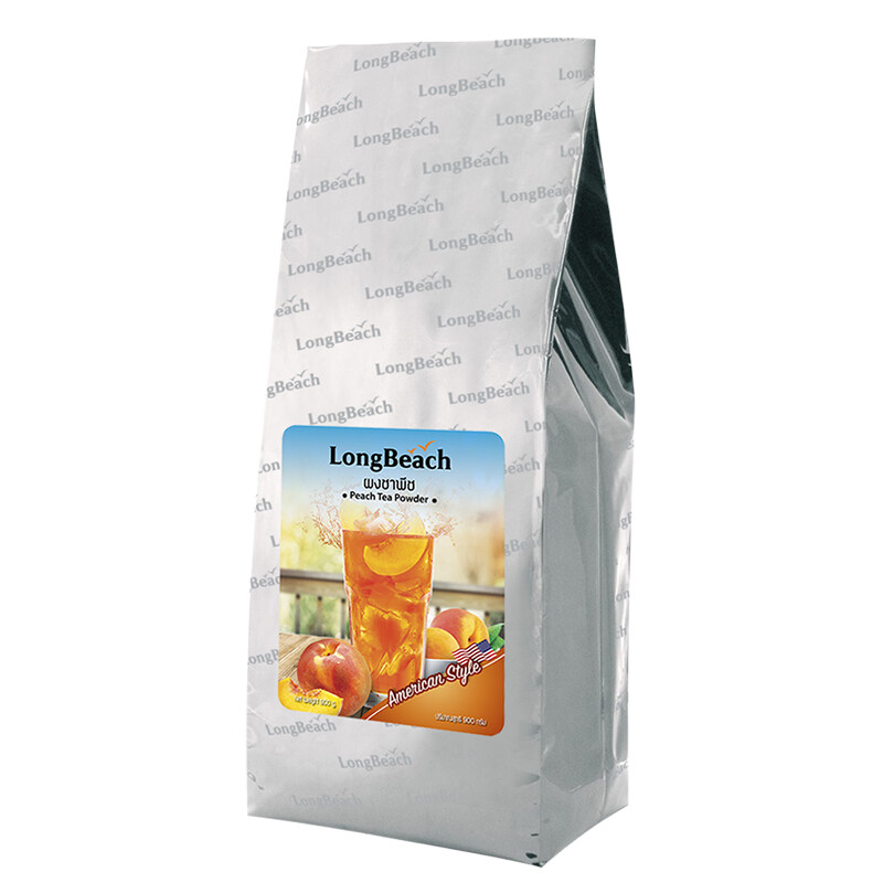 ลองบีชผงชาอเมริกัน ชาพีช ขนาด 900 กรัม  LongBeach American Iced Tea Powder ฺPeach Tea 900g.