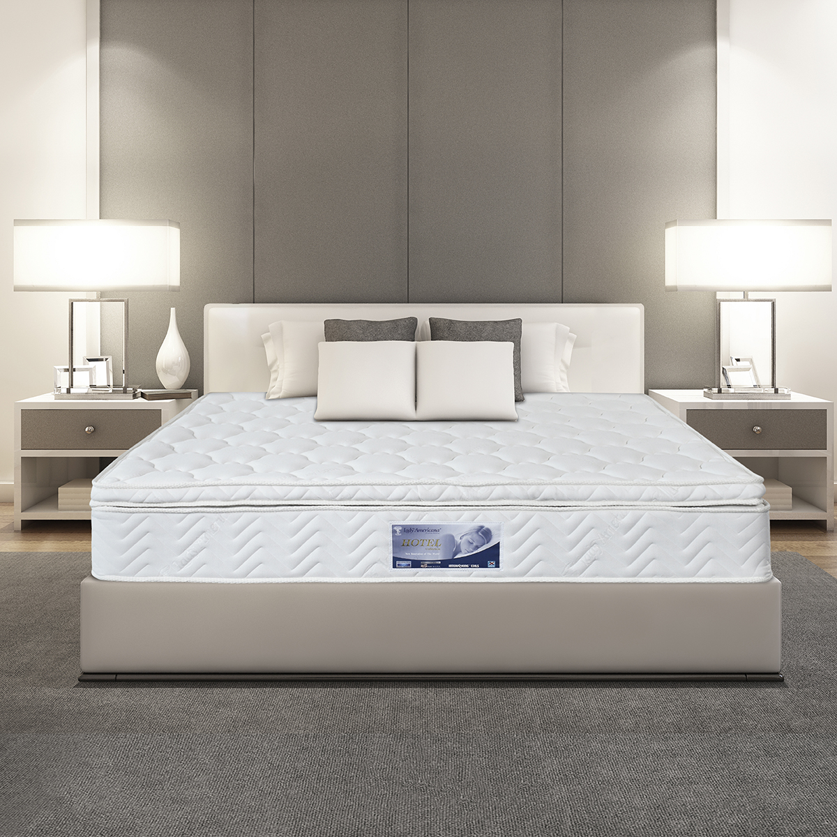 Lady Americana ที่นอนโรงแรม รุ่น Hotel Collection Box Top หนา 12 นิ้ว (นุ่มสบาย) ฟรี!! หมอนหนุน 2 ใบ ส่งฟรี [รับประกัน 10 ปี] ราคา 13,990 บาท*ส่งฟรี
