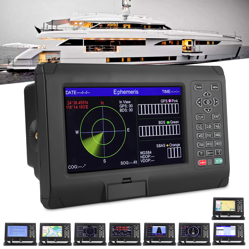 8in Boat Accessory Marine BDS/GPS Navigatorหน้าจอสีLCDอุปกรณ์ทำเครื่องหมายแผนภูมิสนับสนุนแผนที่CสำหรับXinu-Map
