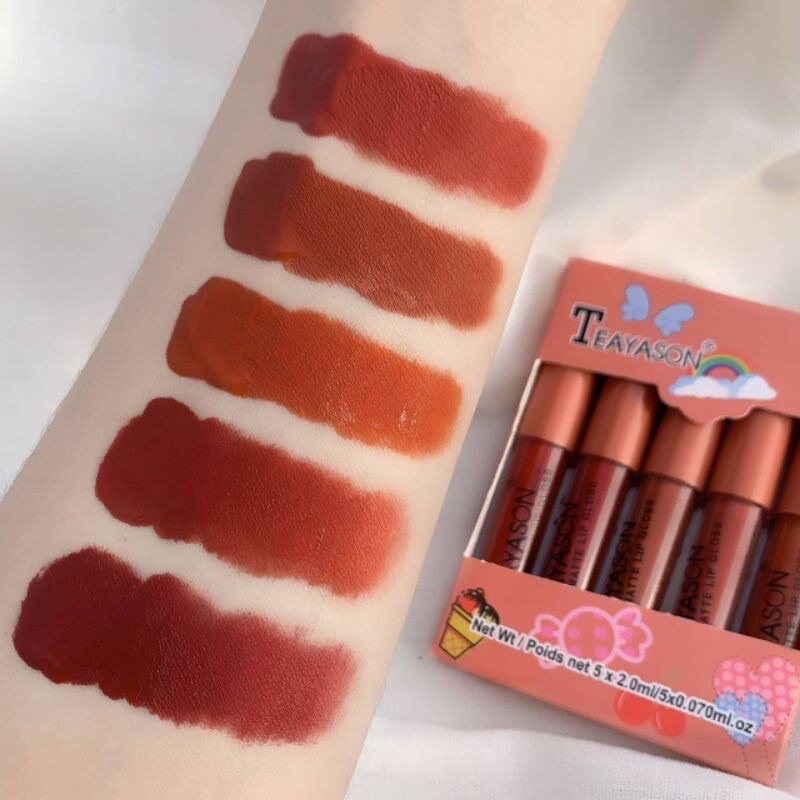 Teayason Matte Lips Gloss เซ็ต 5 สี