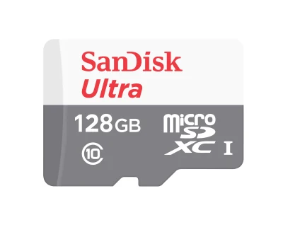 Sandisk Micro Ultra Lite Speed 100MB , 128GB ,C10, UHS-1,R, 3x5 - (SDSQUNR-128G-GN6MN)