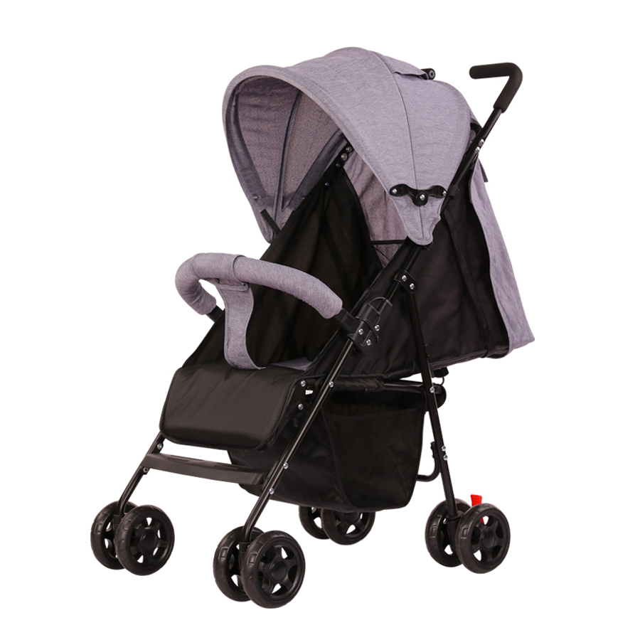 รถเข็นเด็ก Baby trolley เข็นหน้า-หลัง ปรับ 3 ระดับ นั่ง/เอน/นอน 170 องศา โครงเหล็ก SGS รับน้ำหนักได้มากถึง 50 โล Foldable baby stroller