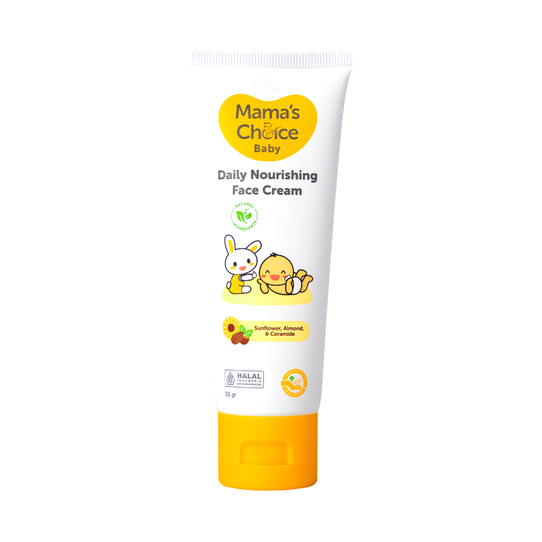 Mamas Choice ครีมทาหน้าเด็ก สูตร Organic บำรุงเพิ่มความชุ่มชื้น อ่อนโยนต่อผิวบอบบาง - Baby Daily Nourishing Face Cream