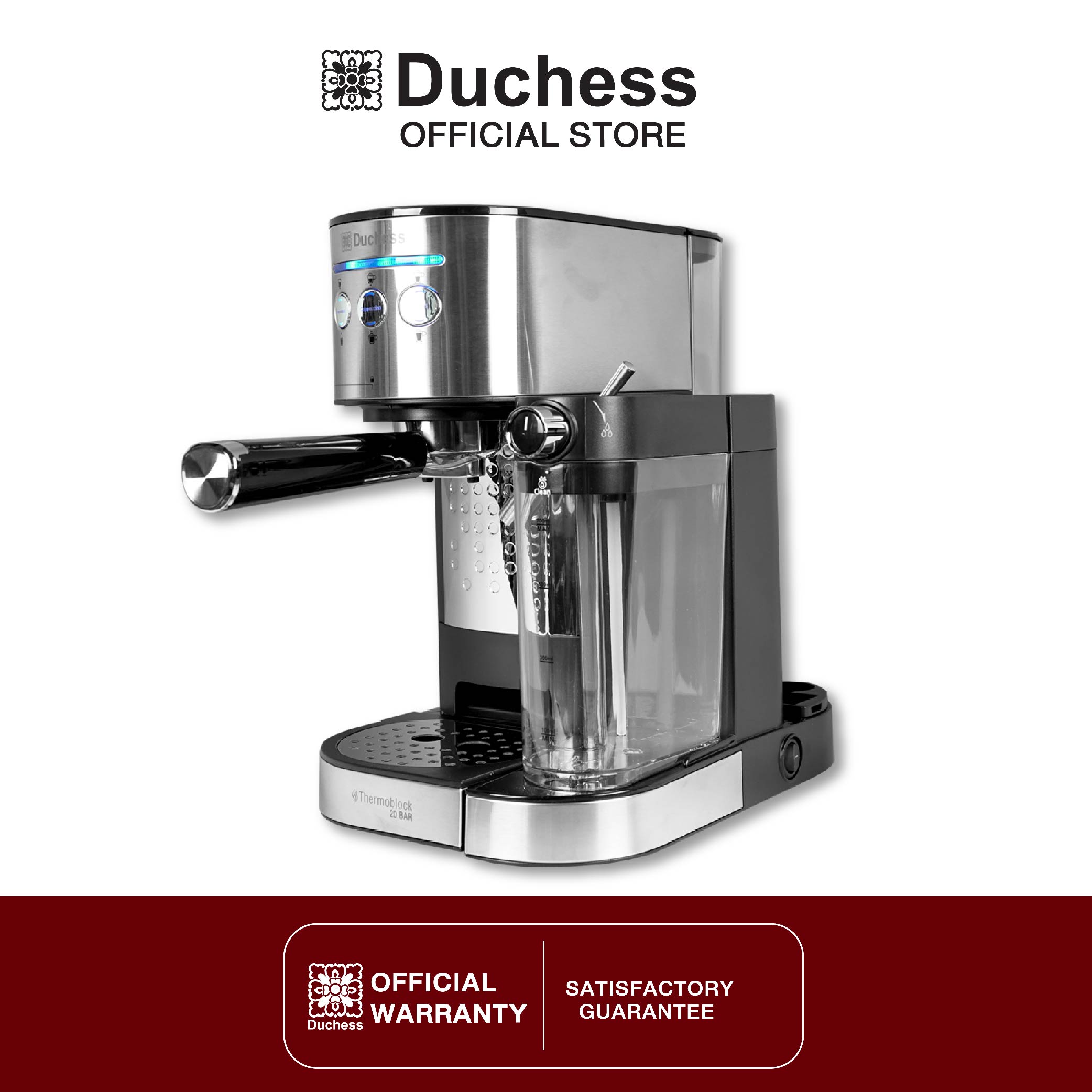 Duchess CM7400S Silver Espresso Machine – Compact Home Coffee Maker ราคา 5,990 บาท*ส่งฟรี