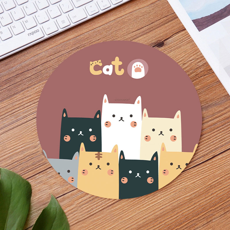 แผ่นรองเมาส์ mouse pad แบบกลม ขนาด 200*3mm