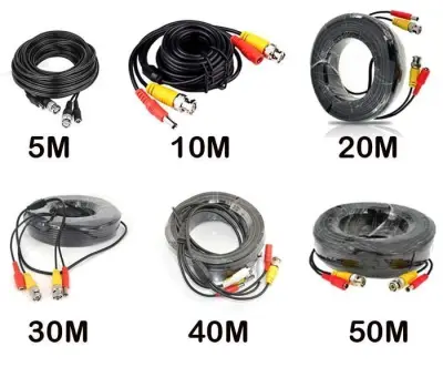 สายสัญญาณและไฟต่อกล้องวงจรปิด CCTV cable แบบสำเร็จรูปมีหัว BNC & DC CC010C (มีหลายขนาด)