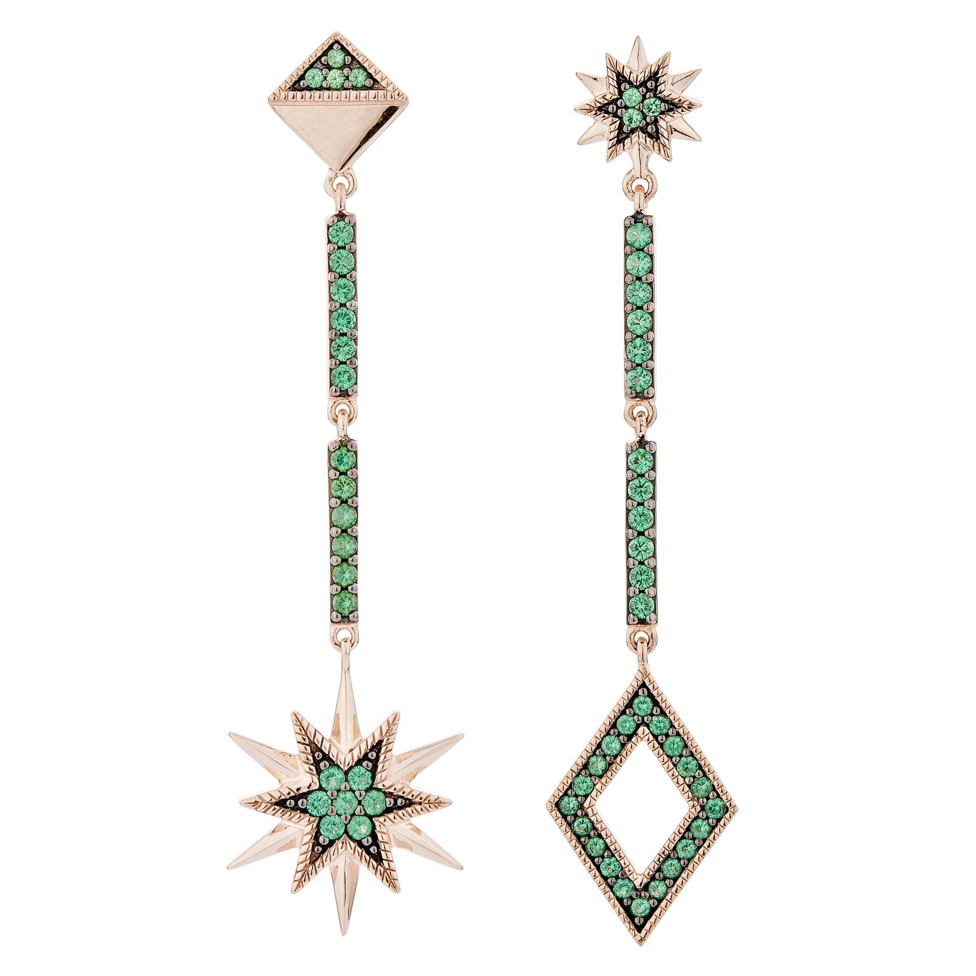 Maison de Jewels - Shooting Star Earring ต่างหูออกงาน ต่างหูดีไซน์ ต่างหูเงิน ต่างหูดาว โรสโกลด์ ราคา 3,188 บาท*ส่งฟรี