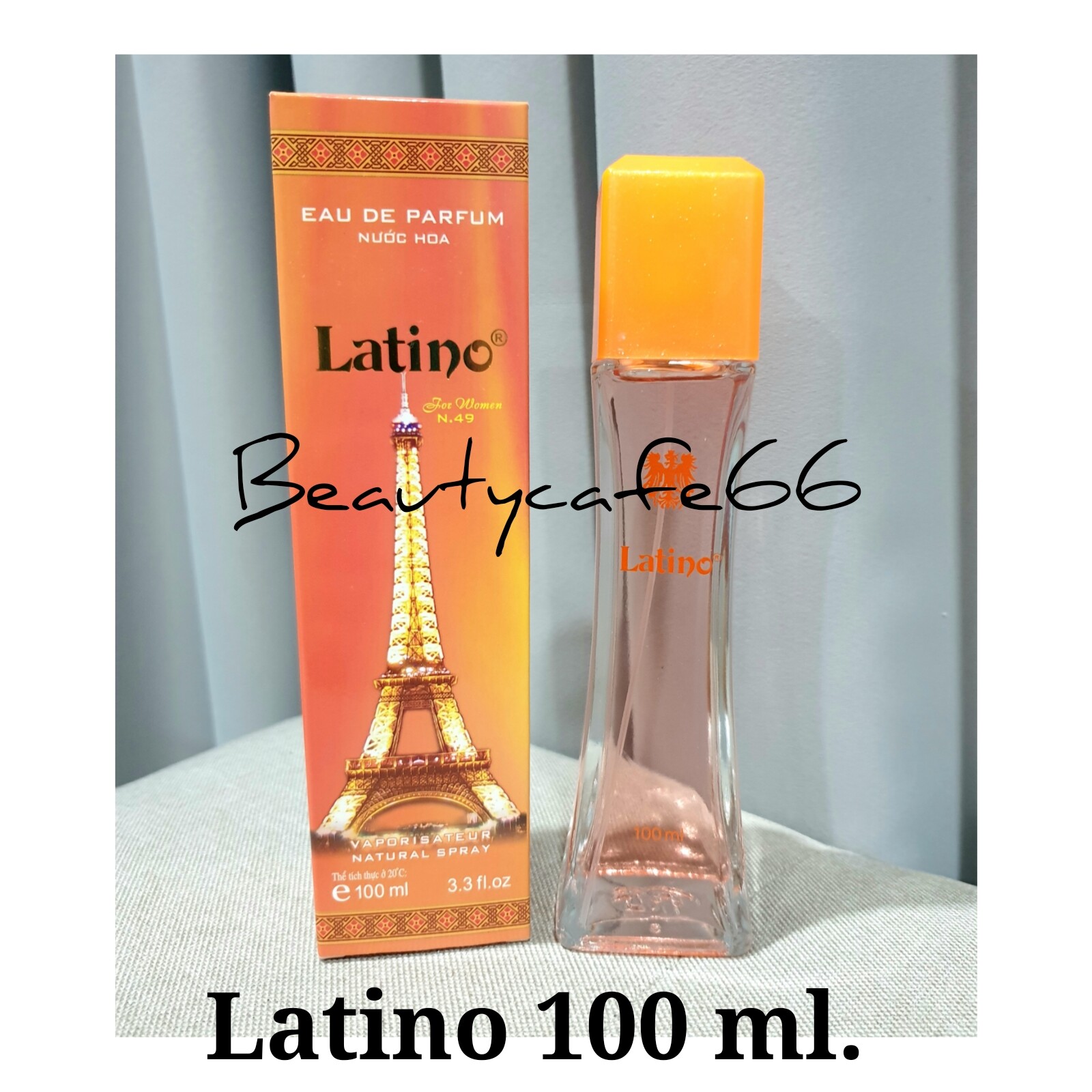 น้ำหอมสเปรย์ ลาติโน่ Latino EAU De Parfum 100 ml. สีส้ม น้ำหอมผู้หญิง กลิ่นหอมติดทนนาน