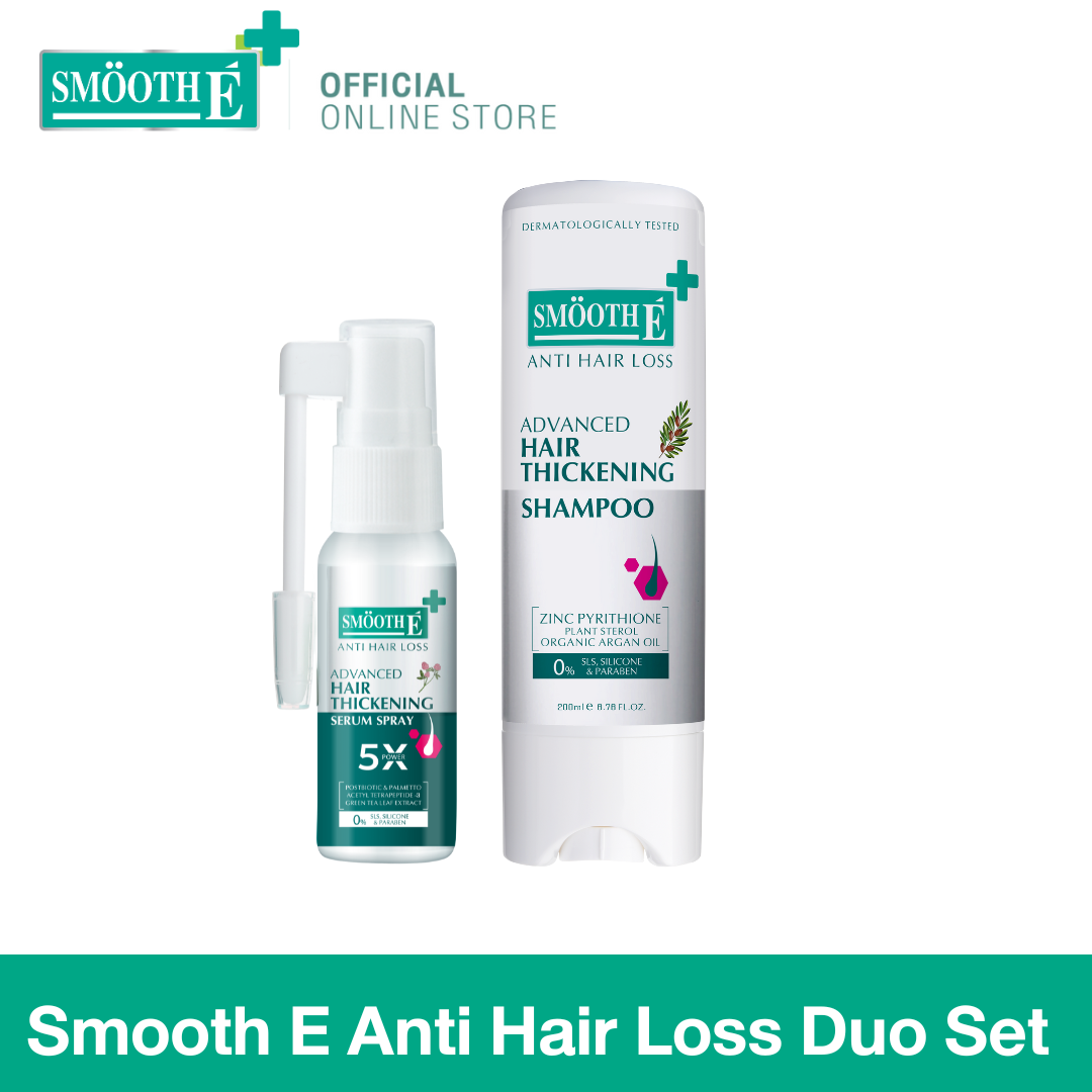 Smooth E Anti Hair Loss Duo Set เซตบำรุงผม หยุดผมร่วง รักษาหนังศีรษะมัน เพิ่มผมหนา ราคา 1,305 บาท*ส่งฟรี