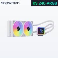 CPU Liquid Cooler intel AMD SNOWMAN KS240 ระบบระบายความร้อนCPUด้วยน้ำ หม้อน้ำ2ตอน ไฟARGB