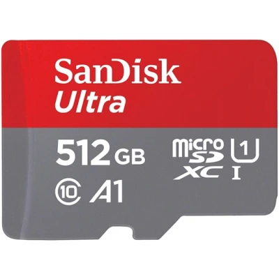 SanDisk Ultra microSDXC, SQUA4 512GB C10 A1,Speed 120MB - (SDSQUA4-512G-GN6MN)