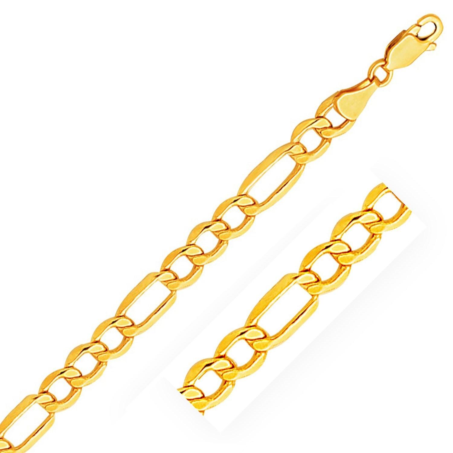 สร้อยคอโซ่ฟิกาโรทองคำแท้ 14K ขนาด 6.5 มม. 14k Gold Figaro Chain Necklace Size 6.5 mm.