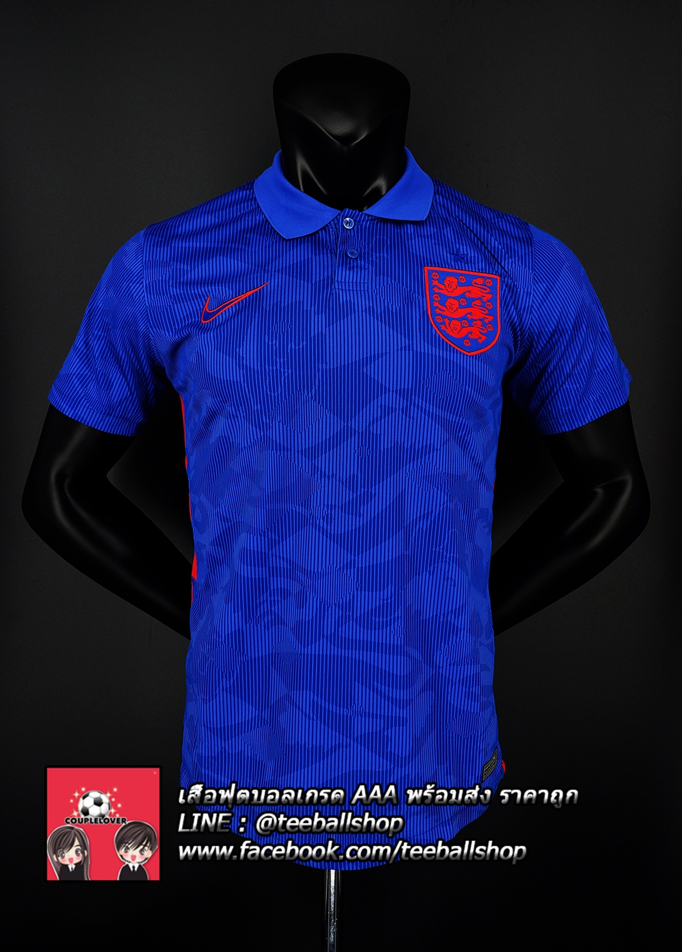 เสื้อฟุตบอลยูโร ทีมชาต อังกฤษชุดเยือนปี 2020/21 England Euro 2020 Away  (ภาพถ่ายจากของจริง) Top Thai Quality football soccer jerseys shirts AAA