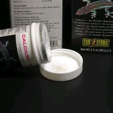 Exo Terra® Calcium + D3 Powder Supplement PT1855 40g / PT1856 90g / PT1857 450g 🦎 แคลเซียมเสริมพร้อมวิตามิน D3 สำหรับสัตว์เลื้อยคลาน DSMXO Exo Terra® Calcium + D3 Powder Supplement PT1855 40g / PT1856 90g / PT1857 450g 🦎 แคลเซียมเสริมพร้อมวิตามิน D3 สำหรับสัตว์เลื้อยคลาน DSMXO