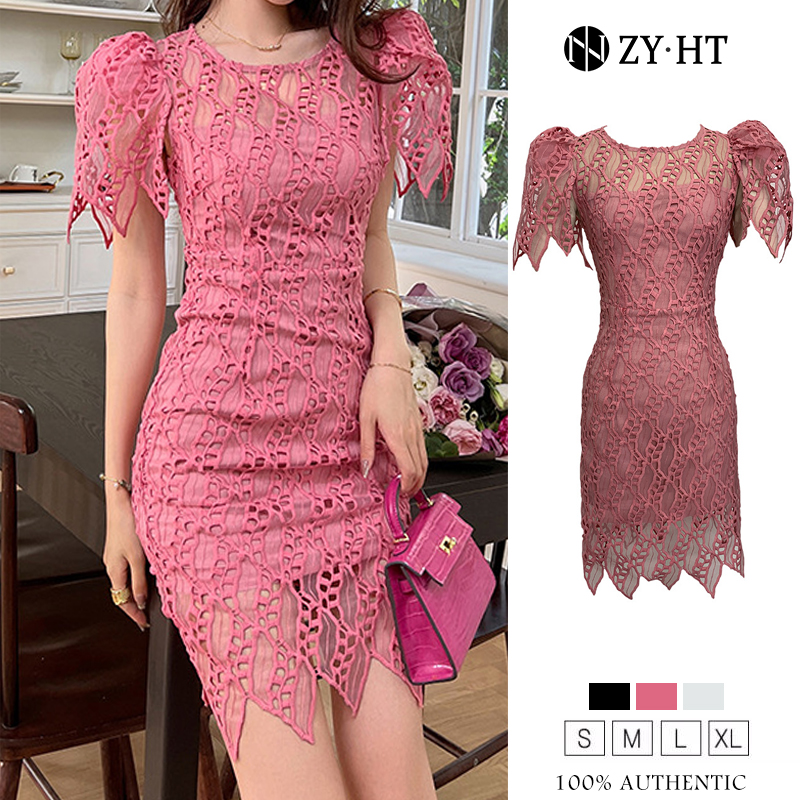 ZY.HT EraVogue เดรสผู้หญิง เดรสสีชมพู เดรสลูกไม้ เดรสไปงานแต่ง ชุดไปทะเล เดรสทำงาน ชุดออกงาน เดรสเซ็กซี่ เดรสเกาหลี เดรสออกงาน พร้อมส่ง 10063 ราคา 1,555 บาท*ส่งฟรี