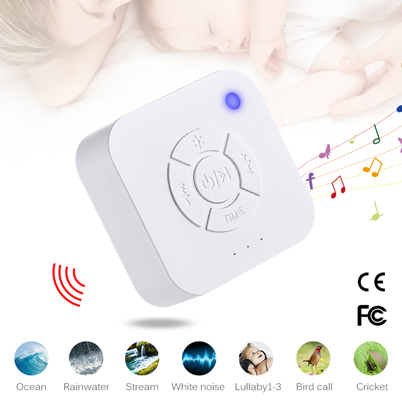 เครื่องช่วยนอนหลับ อุปกรณ์ช่วยนอนหลับ เครื่องช่วยนอนหลับของทารก ลำโพงช่วยนอนหลับ เปิดเพลงเสียงธรรมชาติ ช่วยผ่นคลาย White Noise Machine USB Rechargeable Timed Shutdown Sleep Sound Machine Sleeping & Relaxation For Baby Adult Office Travel