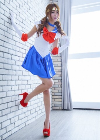 CP 171 ชุดเซเลอร์มูน สึคิโนะ อุซางิ Dress for Tsukino Usagi Sailor Moon Suit Anime Costume Party Cosplay Fancy Outfit
