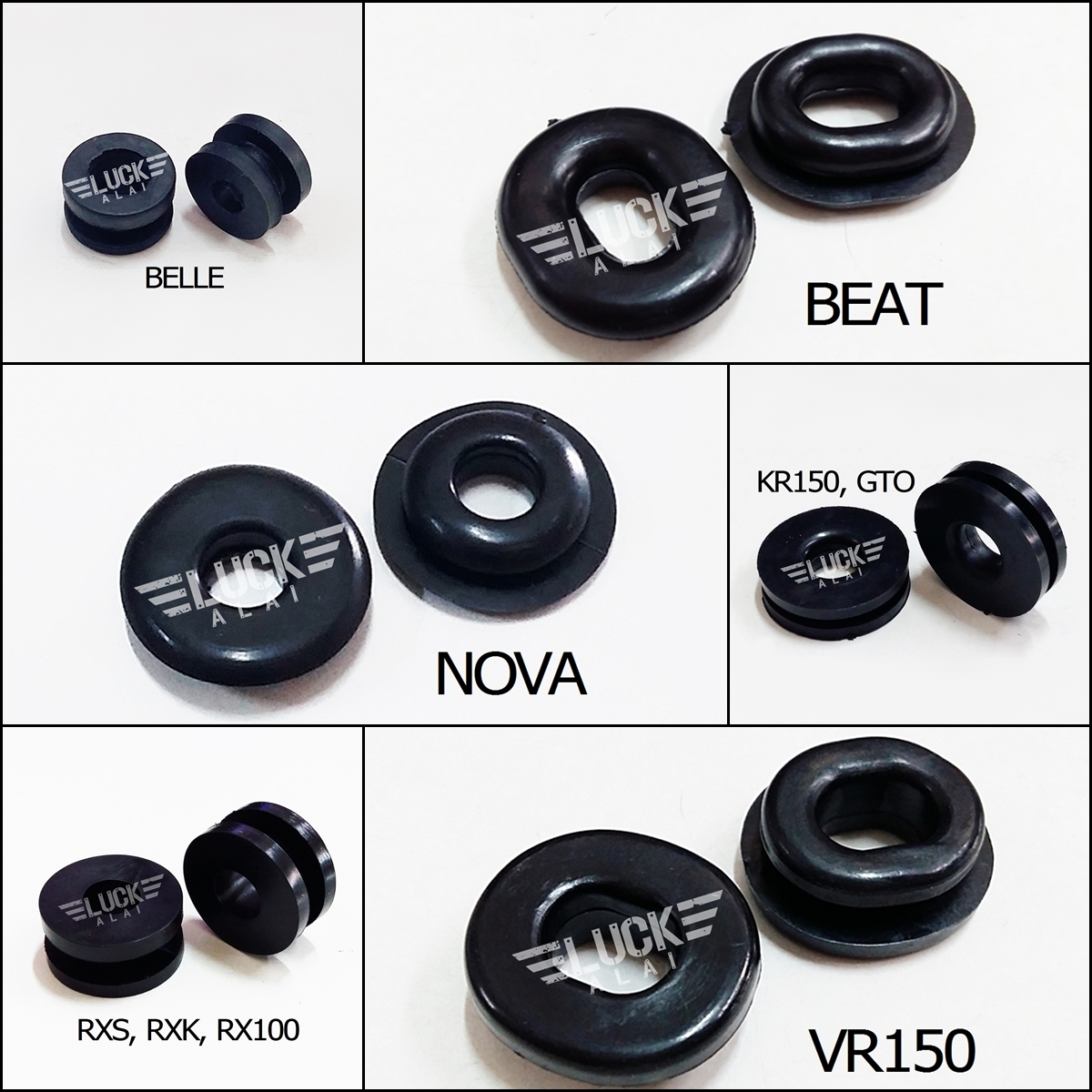 (ราคาต่อตัว) ยางฝากระเป๋า BEAT / BELLE / KR,GTO / NOVA / RXS,RXK,RX100 / VR -- by LuckALai
