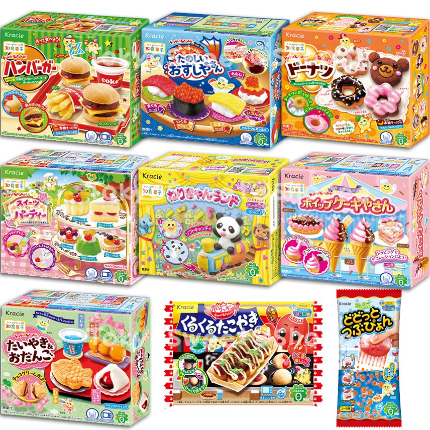 Kracie ขนมทำเอง ขนมDIY ขนมฝึกสมาธิ ขนมเสริมจิตนาการ ขนมทำมือ ของเล่นกินได้ ขนมญี่ปุ่นทำกิน ขนมทำเล่น ขนมของเล่น ชุดซูชิ ราคา 52 บาท*ส่งฟรี