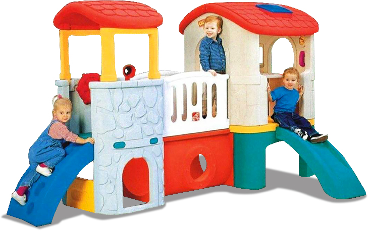 MBP ของเล่นเด็ก สไลเดอร์เด็ก กระดานลื่น บ้าน 2 ชั้น ขนาดใหญ่ 202*301*175 ซม.