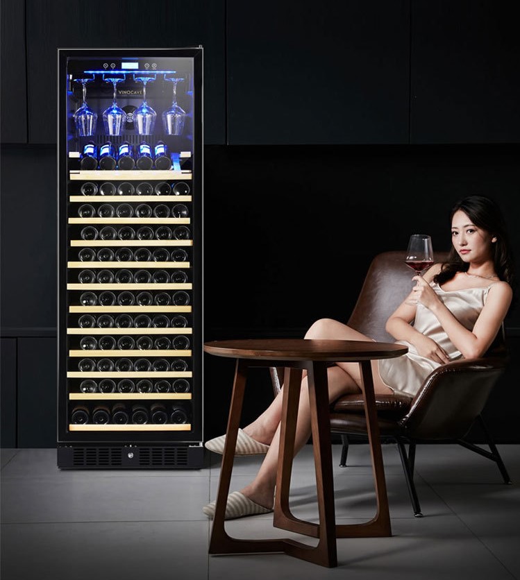 wine fridge ตู้แช่ไวน์ Vinocave Wine Cooler ตู้แช่ไวน์สด ตู้เก็บไวน์ wine cellar ตู้เก็บไวน์สามารถเก็บไวน์ได้มากถึง รุ่น CWC-450A 168ขวด GAOXING