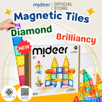 Mideer มิเดียร์ Colorful Magnetic Tiles – Diamond Brilliancy แม่เหล็กตัวต่อสีรุ้งเป็นประกาย 90 ชิ้น
