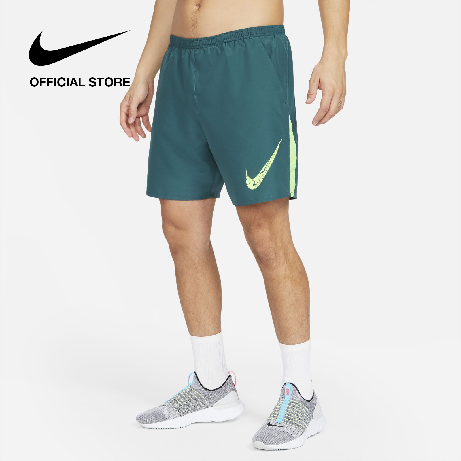 Nike Men's Run Wild Run Men's Brief-Lined  Short - Green ไนกี้ กางเกงขาสั้นผู้ชาย รัน ไวล์ด รัน - สีเขียว