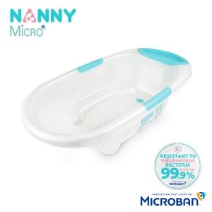 สินค้า Nanny Micro+ อ่างอาบน้ำเด็ก รุ่น Mojito มี Microban ป้องกันแบคทีเรีย