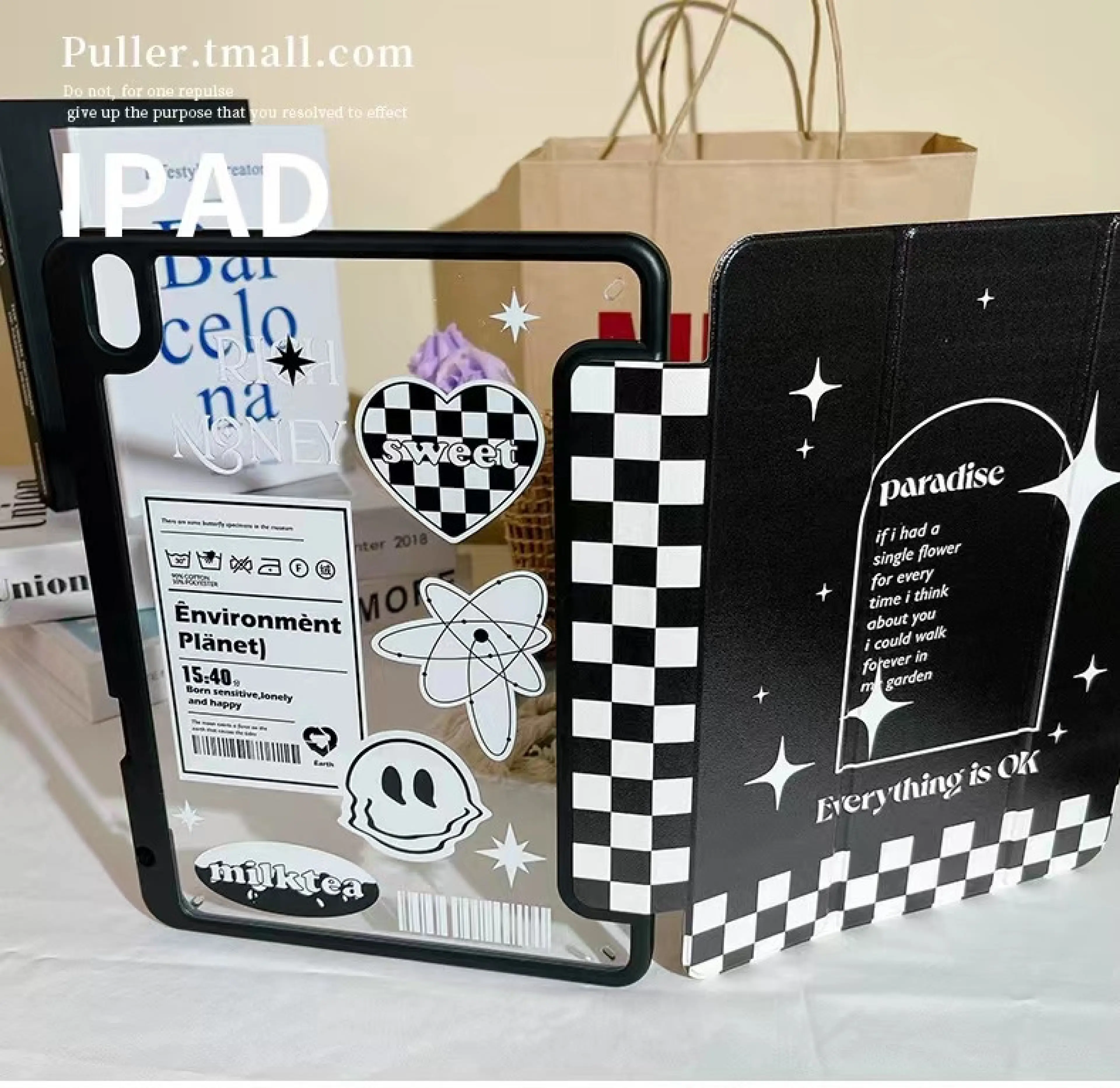 Acrylic/วัสดุอะคริลิค เคส ipad/เคสไอแพด/ipad case For gen9/gen8/gen7 Air4/Air5 gen10วัสดุอะคริลิค เคสไอเเพด พร้อมช่องเสียบปากกา